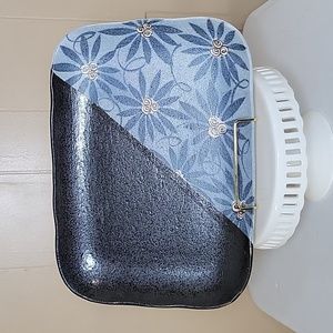 Blue Daisy Retro Tray